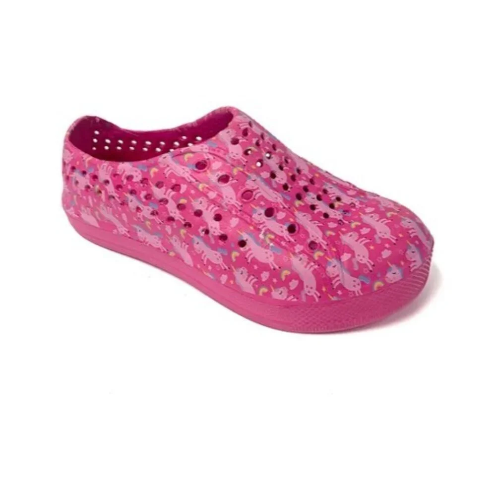 NWT Toddler 5/6 Girl's Delia's Slip on Perforated Clogs - Fuchsia